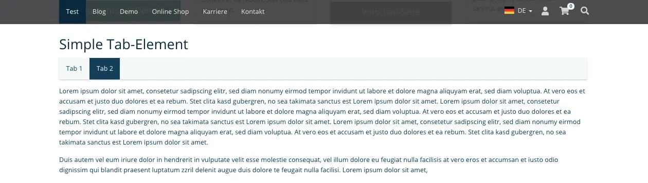 TYPO3 Content Element Mask Element Simple Tag-Element Frontend