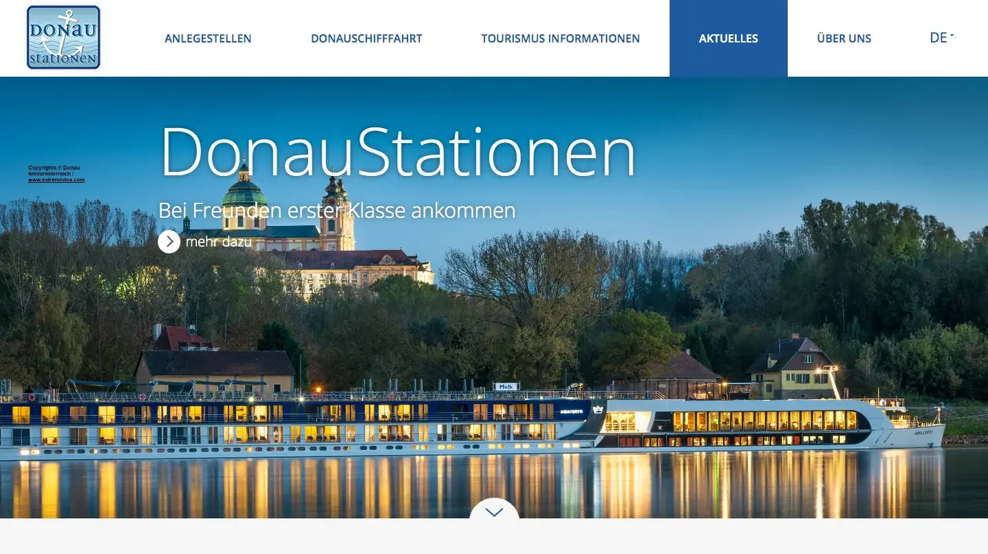 DonauStationen Website Screenshot