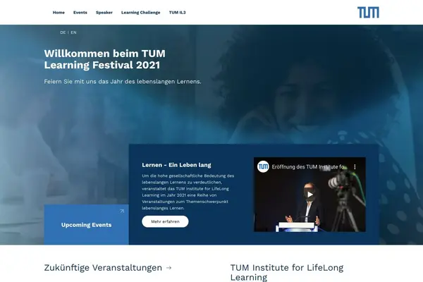 TUM Website Screenshot