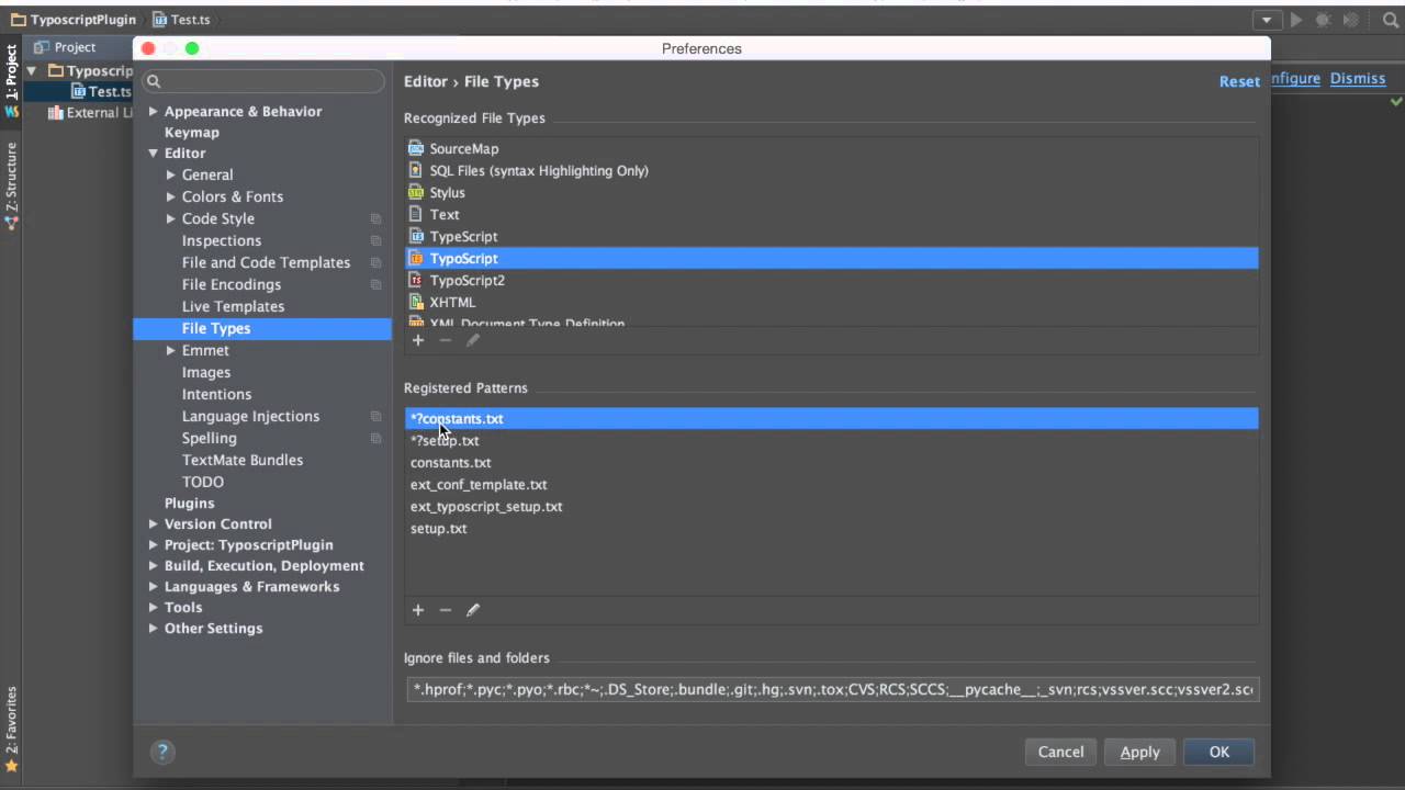 Tutorial: How to change the .ts file extension for typoscript in PhpStorm, Webstorm and Co.