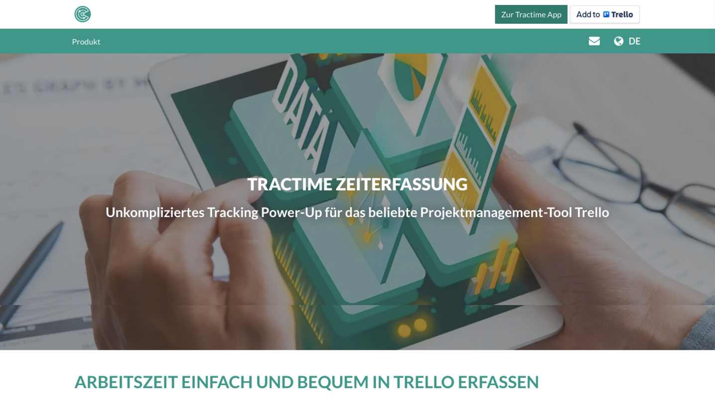 Tractime Website Screenshot