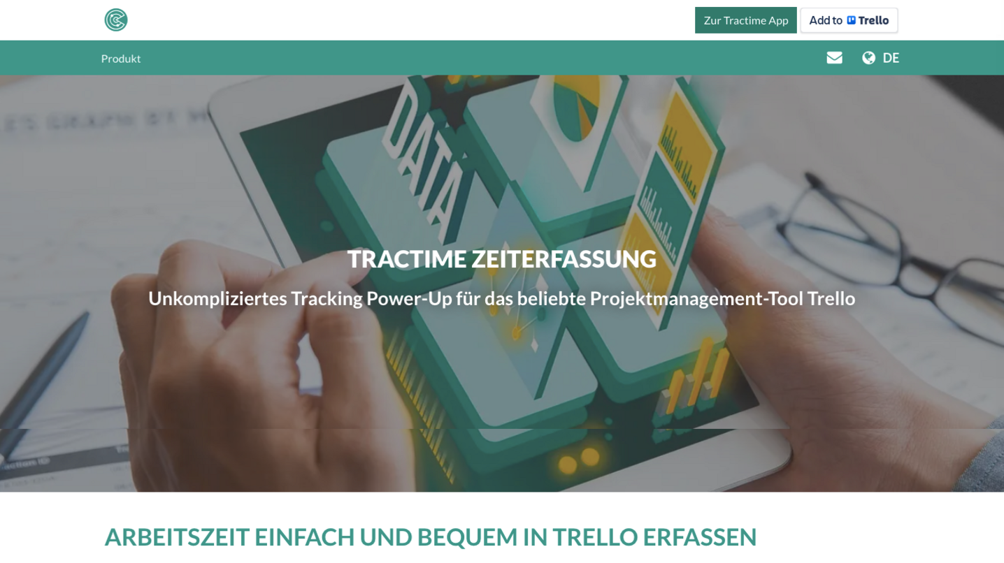 Tractime Website Screenshot