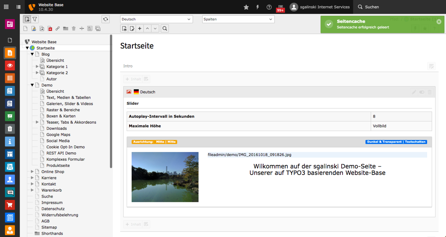 TYPO3 Backend Notifications