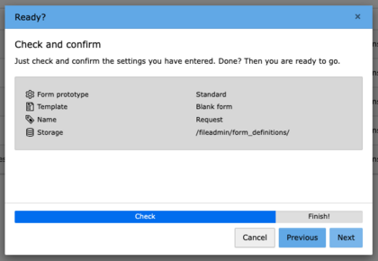 TYPO3 Module Forms Blank Form Ready