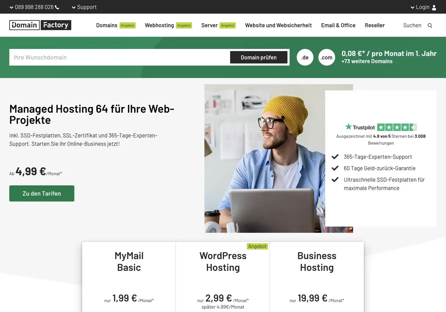 Domainfactory Website Screenshot