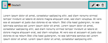 TYPO3 Content Element Backend