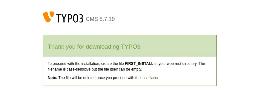 TYPO3 Installation