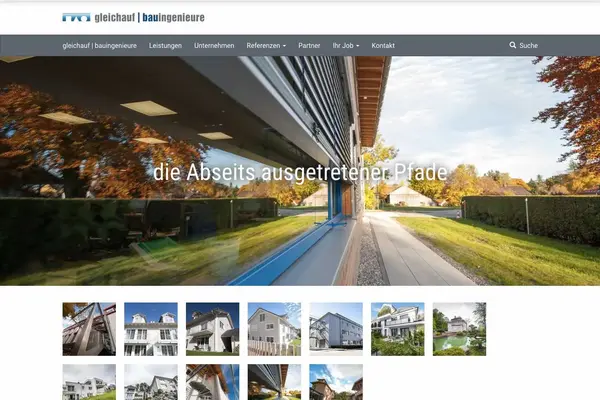 Gleichauf Bauingenieure Website Screenshot