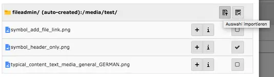 TYPO3 Dateien für Dateilinks importieren