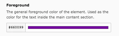 TYPO3 Modul Website Configuration Color Set Foreground Text