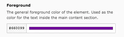 TYPO3 Modul Website Configuration Color Set Foreground Text