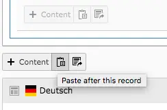 TYPO3 Paste Copy Reference