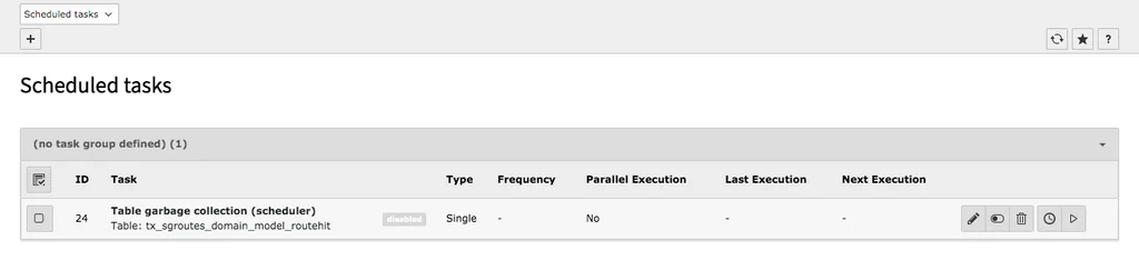 TYPO3 Backend Module Scheduler Scheduled Task
