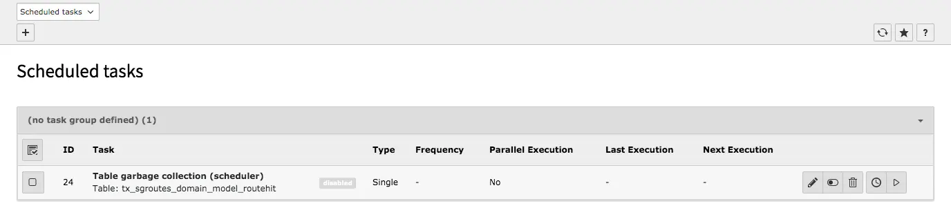 TYPO3 Backend Module Scheduler Scheduled Task