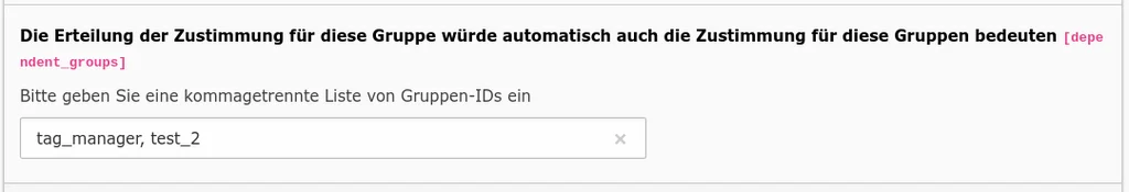 Automatische Zustimmung zu Cookie Gruppen