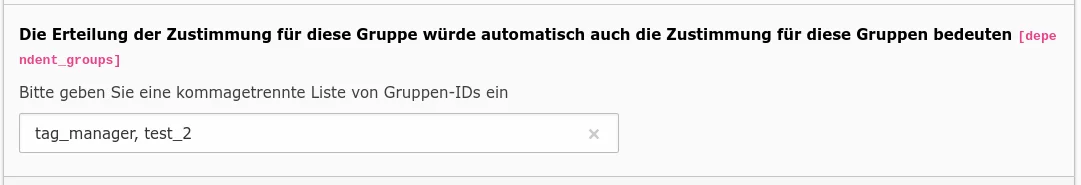 Automatische Zustimmung zu Cookie Gruppen
