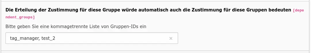 Automatische Zustimmung zu Cookie Gruppen