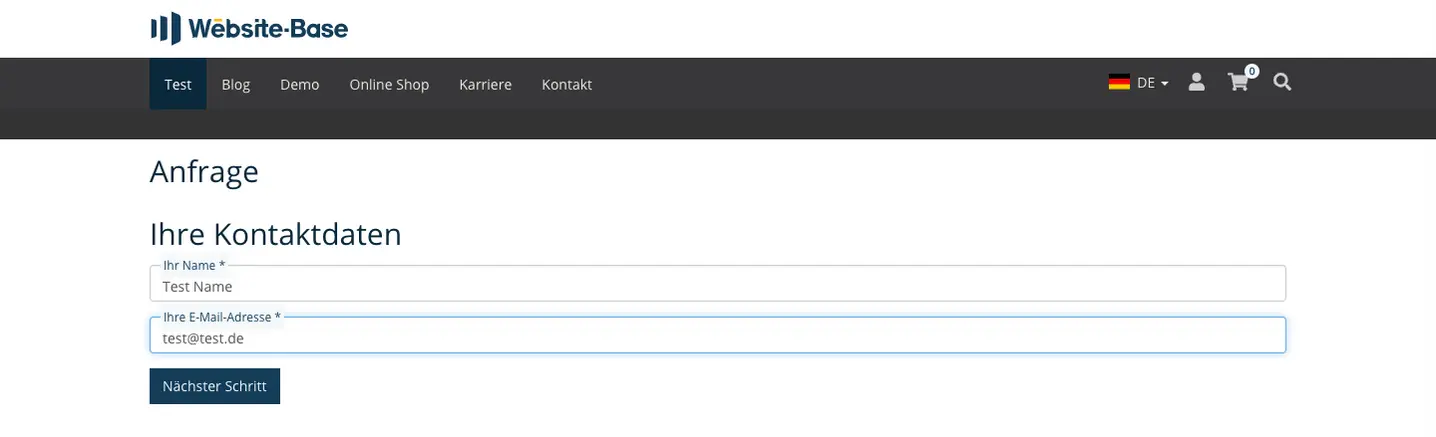 TYPO3 Modul Formulare Frontend