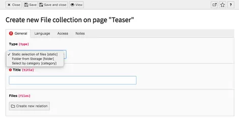 Step 5 - File Collection Types