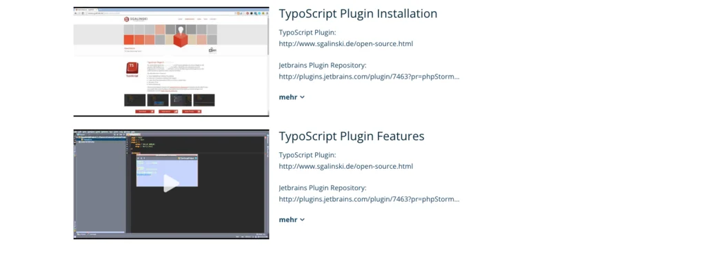 YouTube Playlist im Zeilenlayout