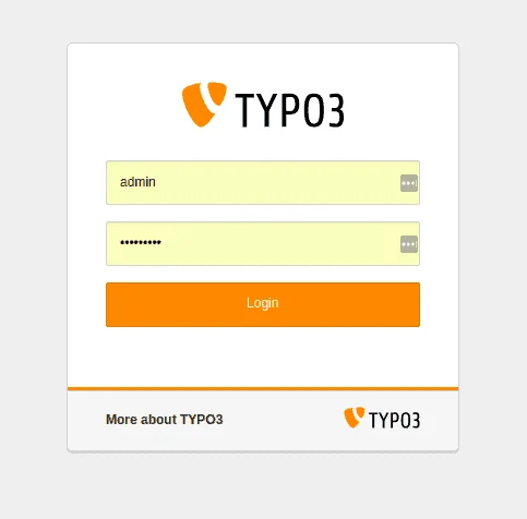 TYPO3 Backend Login