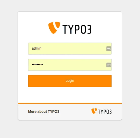 TYPO3 Backend Login