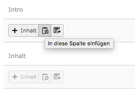 TYPO3 Kopiertes Inhaltselement einfügen