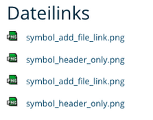 TYPO3 Dateisammlung Frontend Dateiname und Dateierweiterungssymbol