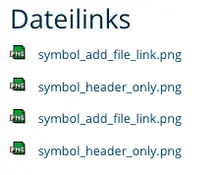 TYPO3 Dateisammlung Frontend Dateiname und Dateierweiterungssymbol