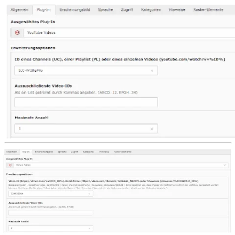 TYPO3 Video-Extensions – Video IDs