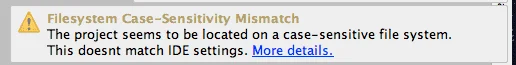 Warnung PhpStorm 9