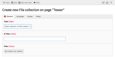 Step 5 - Static selection of files