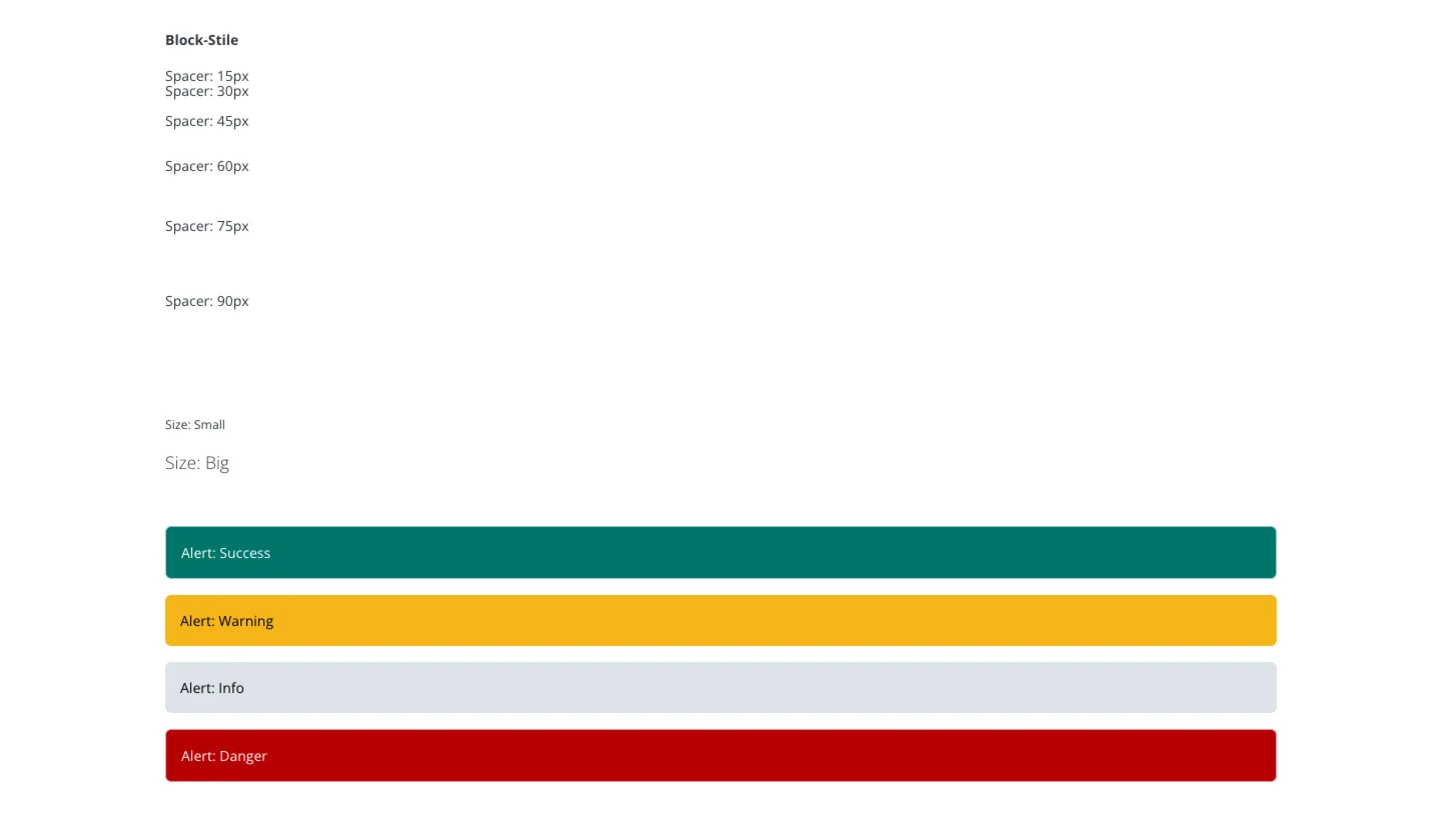 TYPO3 CKEditor Rich Text Editor Block-Stile im Frontend