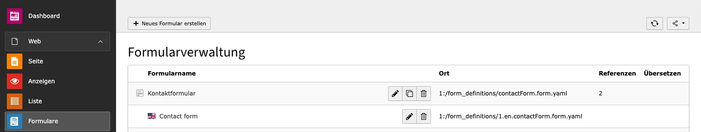 TYPO3 Backend Modul Formulare