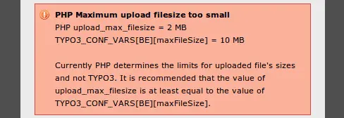 PHP Maximale Upload-Dateigröße zu klein