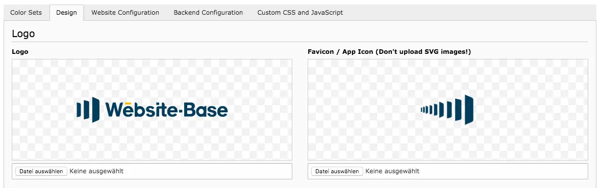 TYPO3 Backend Modul Design-Konfigurator Icon Logo ändern