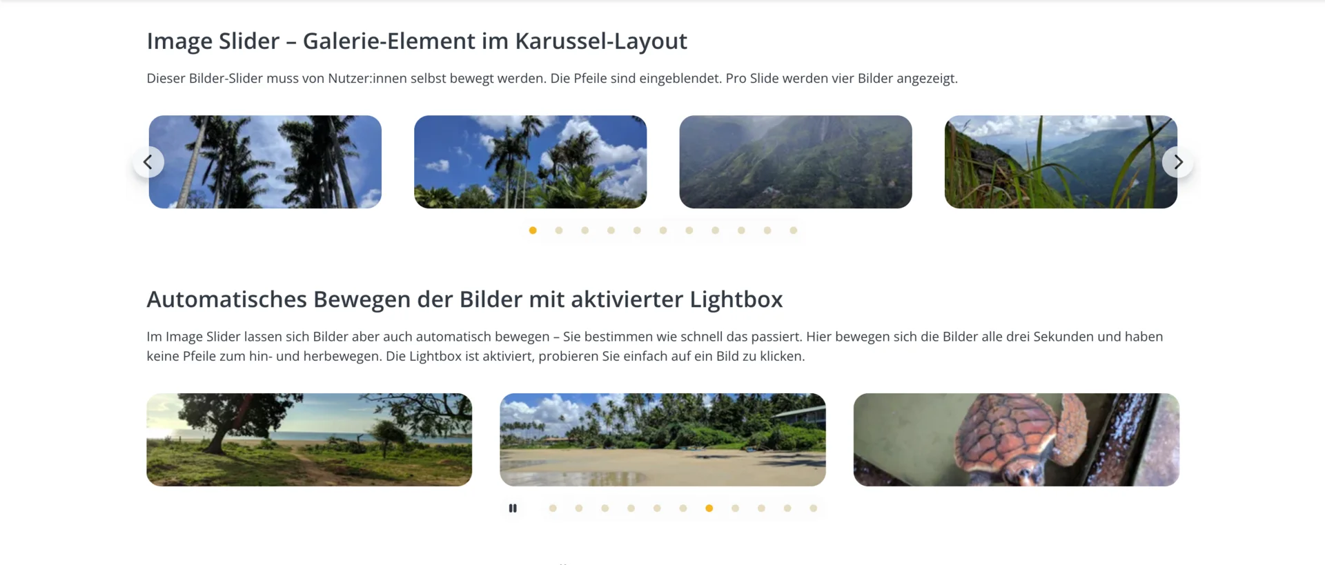 TYPO3 Image Galery Slider im Frontend