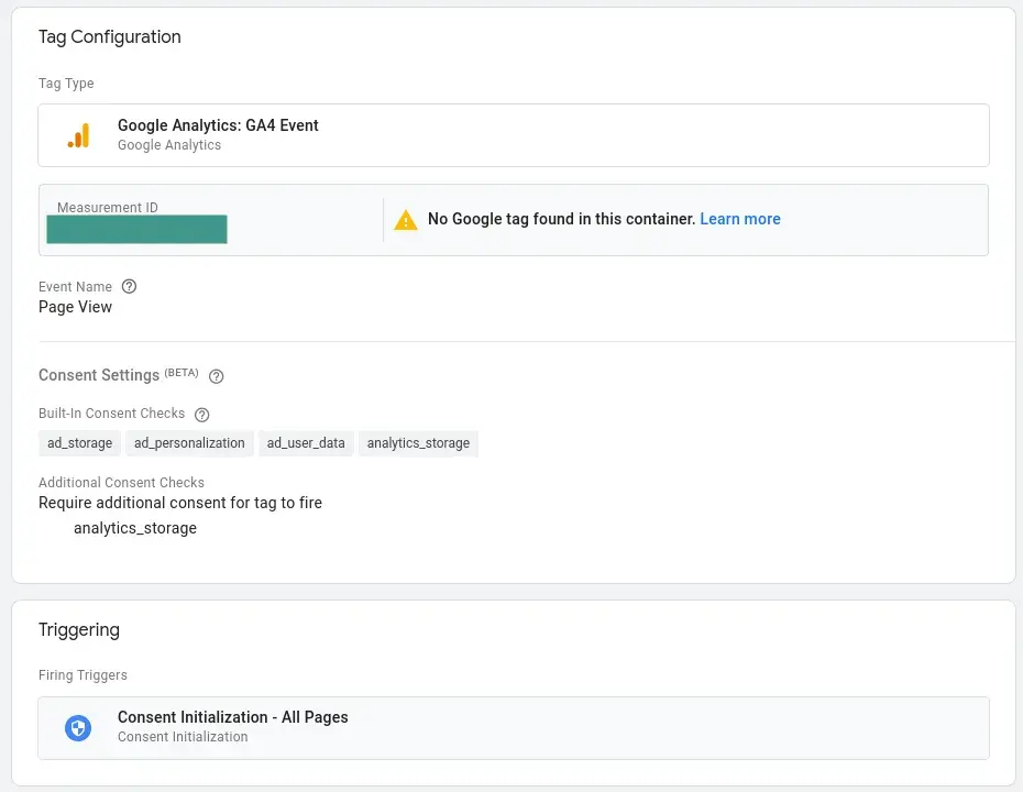 Tag Configuration in Google Tag Manager