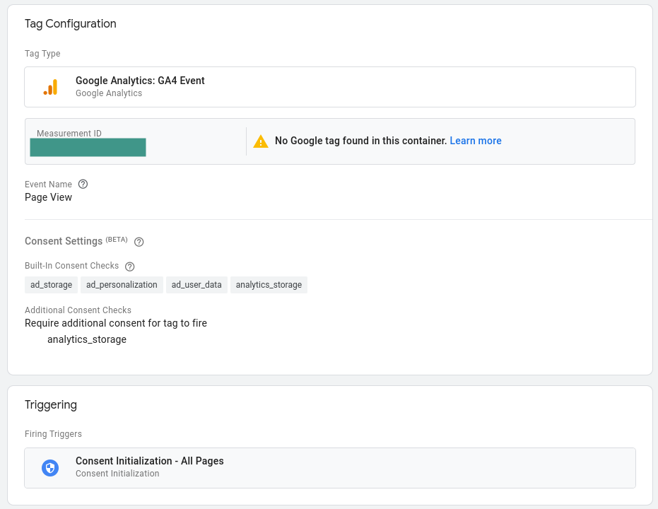 Tag Configuration in Google Tag Manager