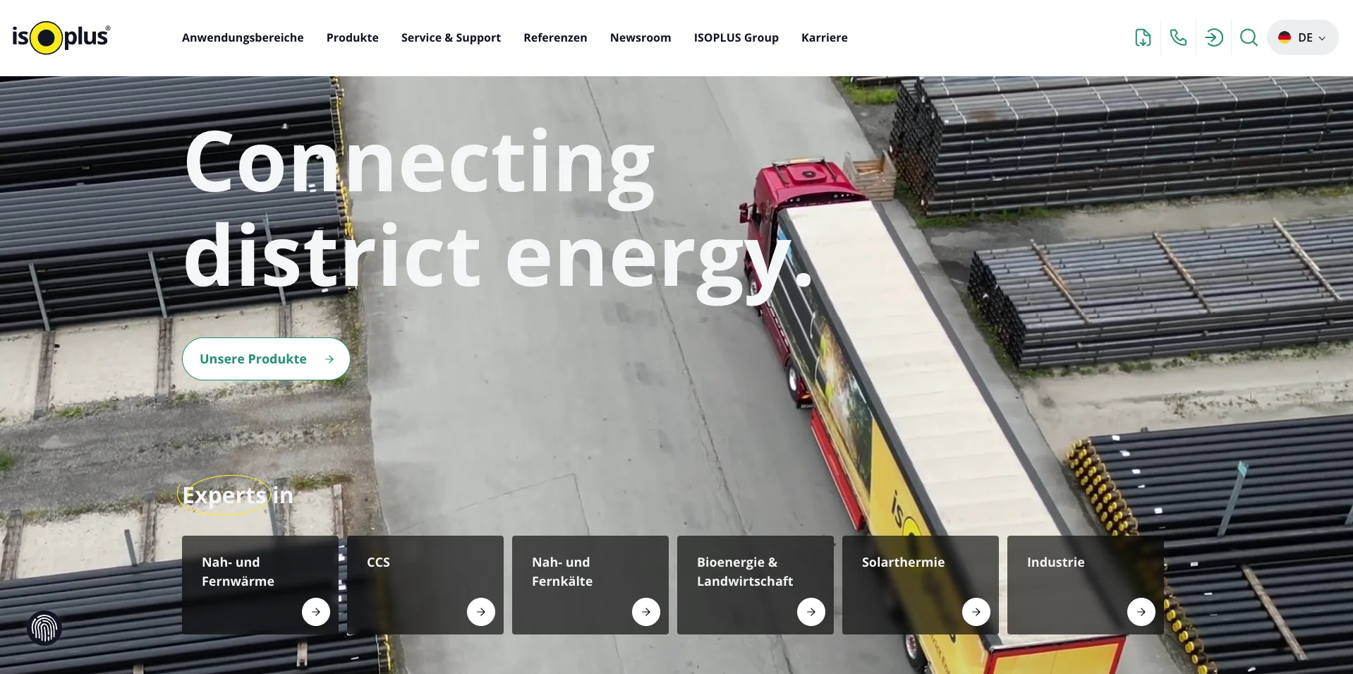 Isoplus website screenshot