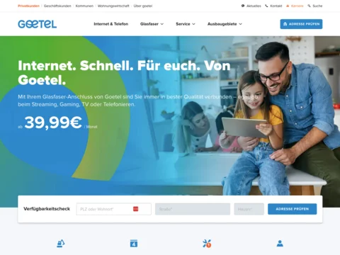 Goetel Website Screenshot