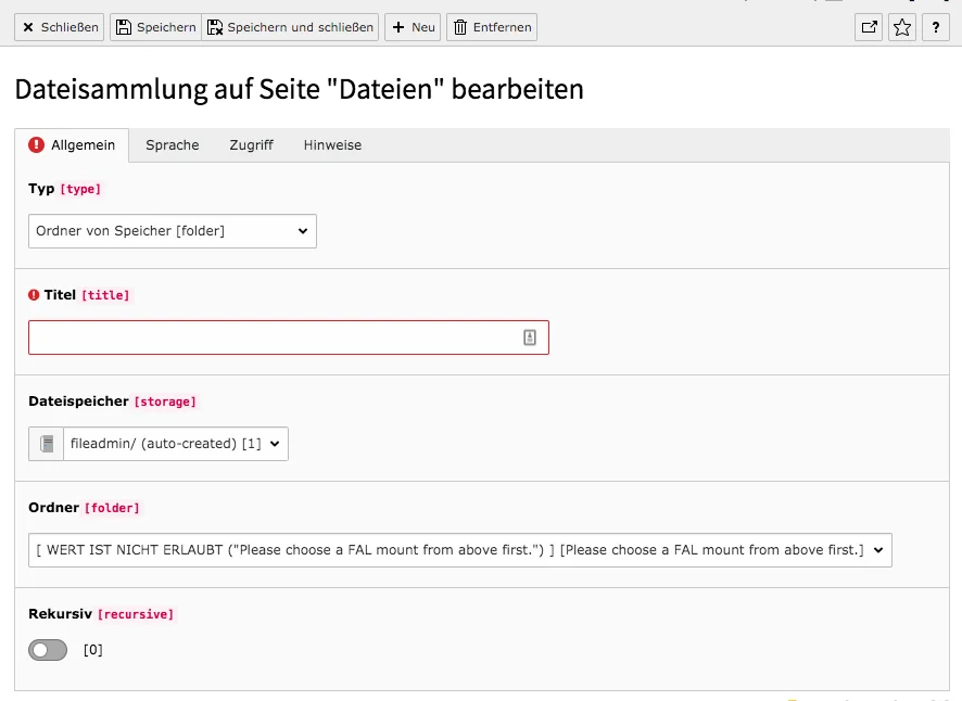 Schritt 5 – Ordner von Speicher