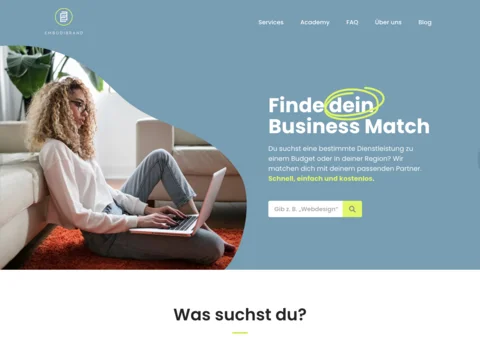 EmbodiBrand Website Screenshot