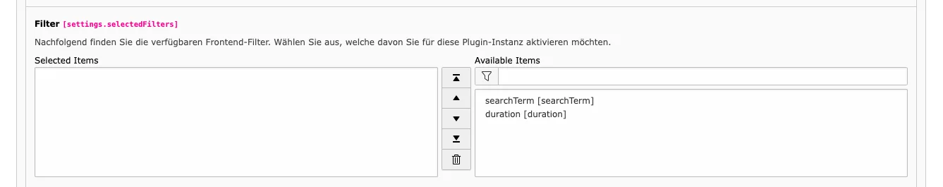 TYPO3 Video Extensions Filters