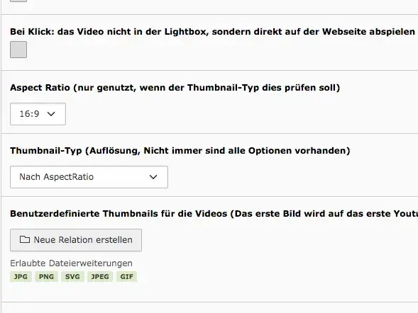 TYPO3 Video Extensions – Benutzerdefinierte Thumbnails