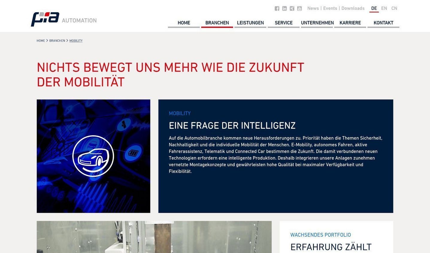 PIA Automation Holding Website Screenshot