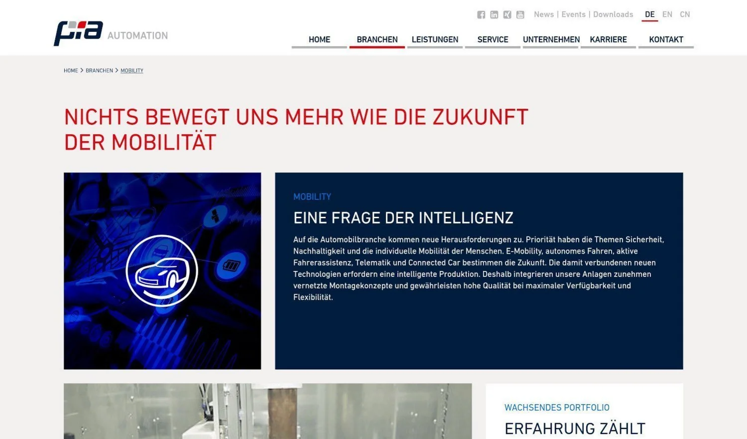 PIA Automation Holding Website Screenshot