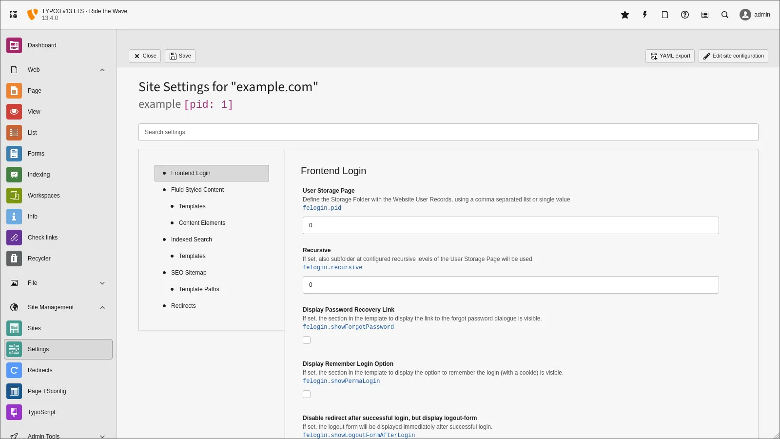 TYPO3 Site Set in detail