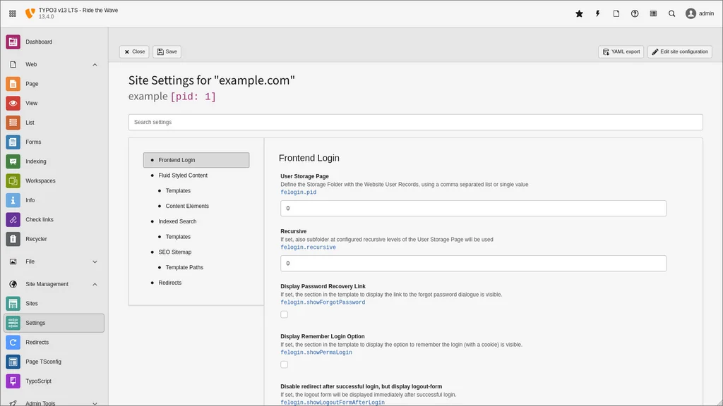 TYPO3 Site Set in detail