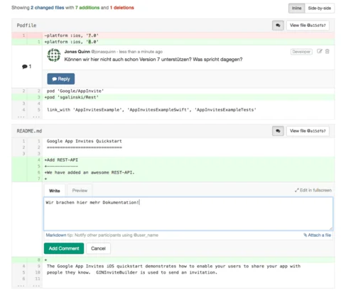 Code Kommentare